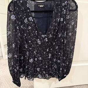 NICHOLAS Navy Floral Blouse